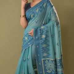 Madurai Cotton Blue Saree