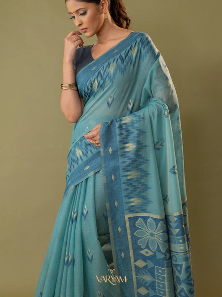 Madurai Cotton Blue Saree