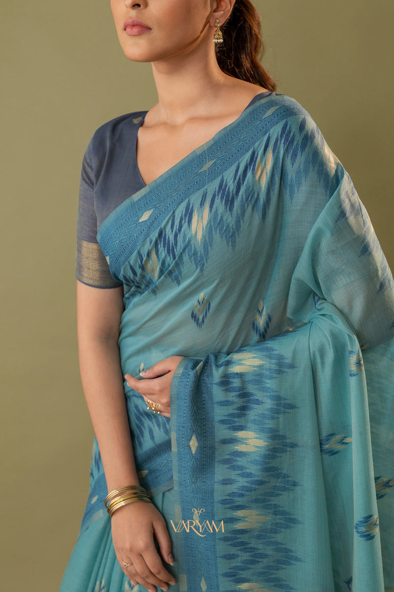 Madurai Cotton Blue Saree