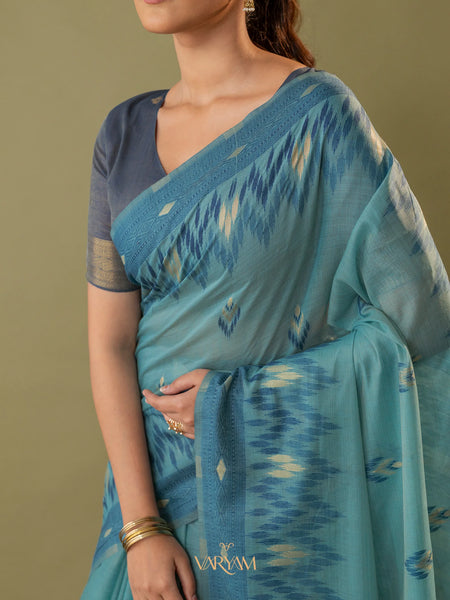 Madurai Cotton Blue Saree