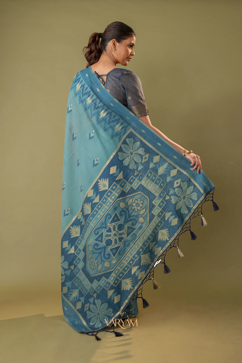 Madurai Cotton Blue Saree