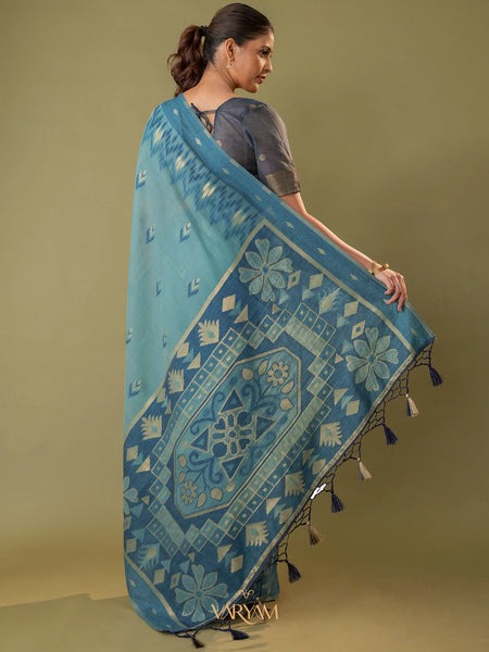 Madurai Cotton Blue Saree