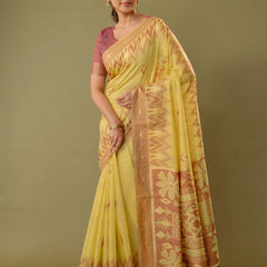 Madurai Cotton Yellow Saree