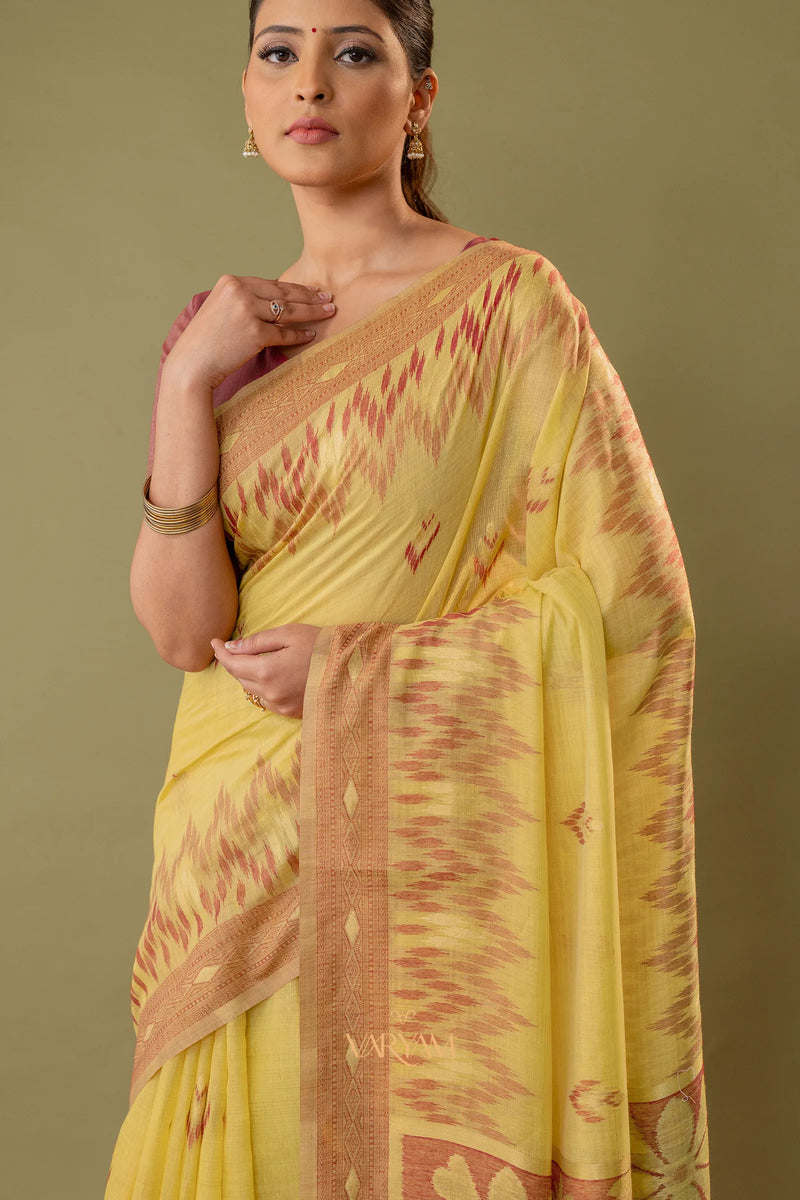 Madurai Cotton Yellow Saree