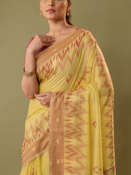 Madurai Cotton Yellow Saree