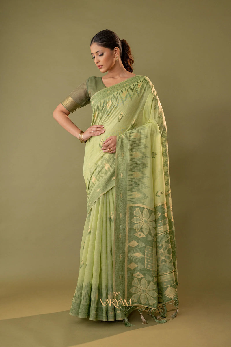 Madurai Cotton Green Saree