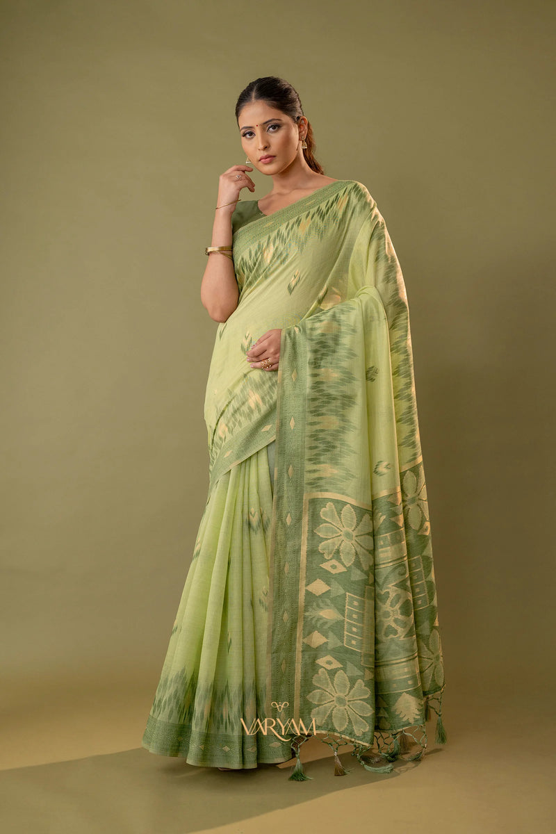 Madurai Cotton Green Saree