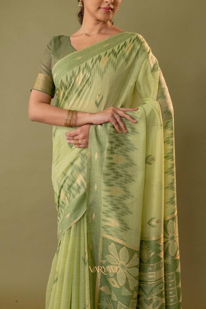 Madurai Cotton Green Saree