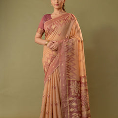 Madurai Cotton Peach Saree