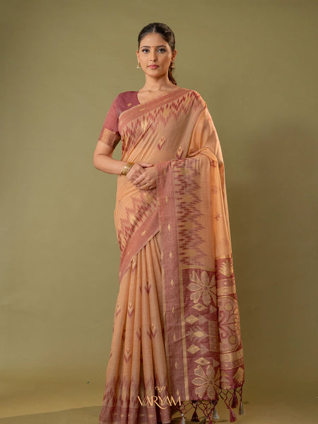 Madurai Cotton Peach Saree
