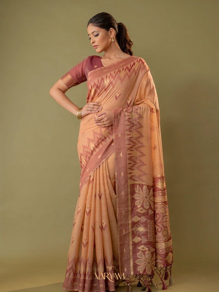 Madurai Cotton Peach Saree