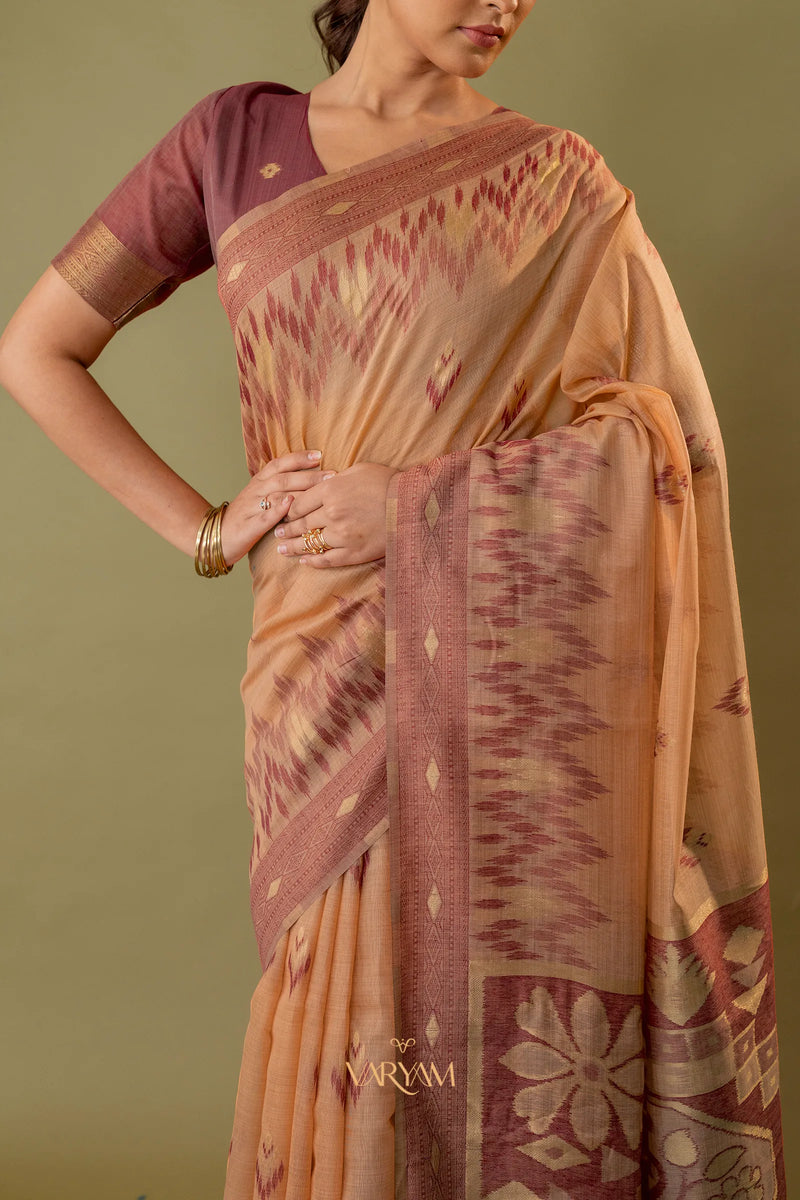 Madurai Cotton Peach Saree