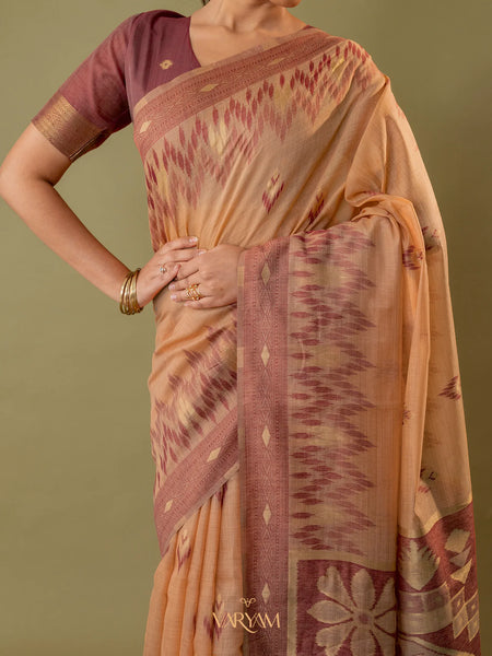 Madurai Cotton Peach Saree