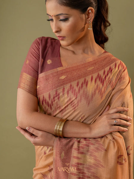 Madurai Cotton Peach Saree