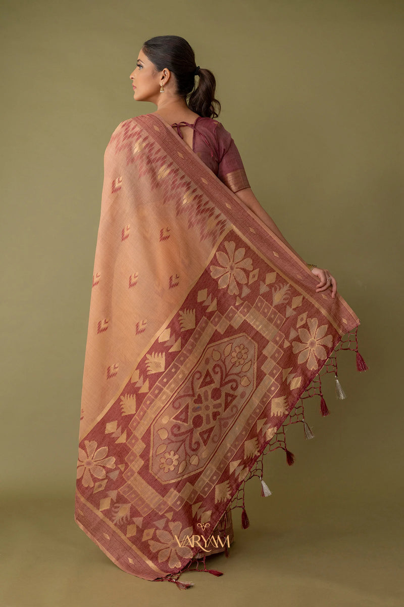 Madurai Cotton Peach Saree