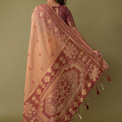 Madurai Cotton Peach Saree