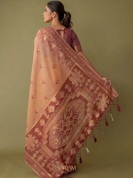 Madurai Cotton Peach Saree