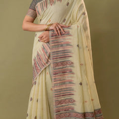 Saumya Cotton Pastel Lime Saree