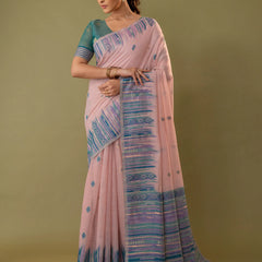 Saumya Cotton Soft Pink Saree