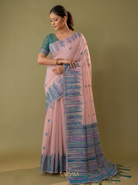 Saumya Cotton Soft Pink Saree