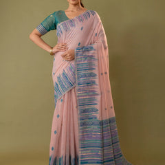 Saumya Cotton Soft Pink Saree