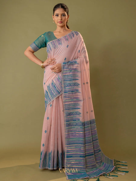 Saumya Cotton Soft Pink Saree