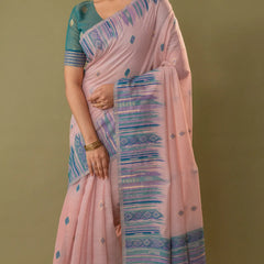 Saumya Cotton Soft Pink Saree