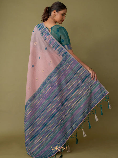 Saumya Cotton Soft Pink Saree