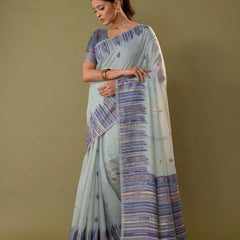 Saumya Cotton Powder Blue Saree