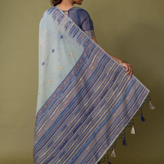 Saumya Cotton Powder Blue Saree