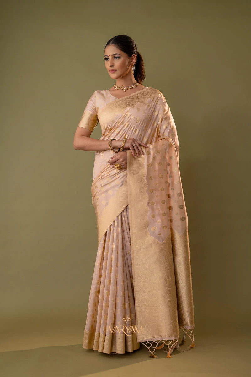 Fendi Soft Purple Silk Saree