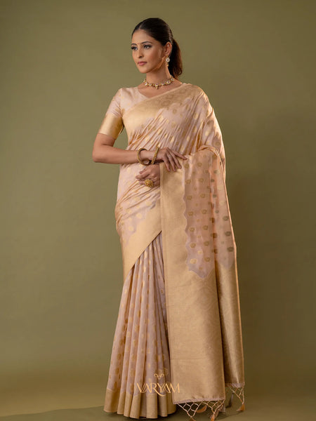 Fendi Soft Purple Silk Saree