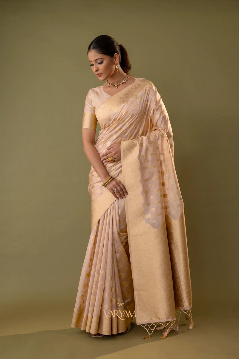 Fendi Soft Purple Silk Saree