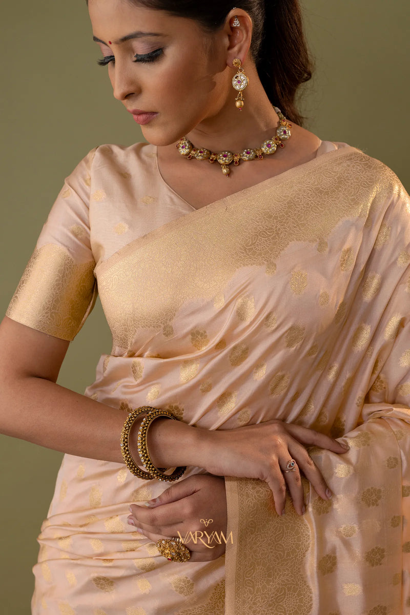 Fendi Soft Purple Silk Saree