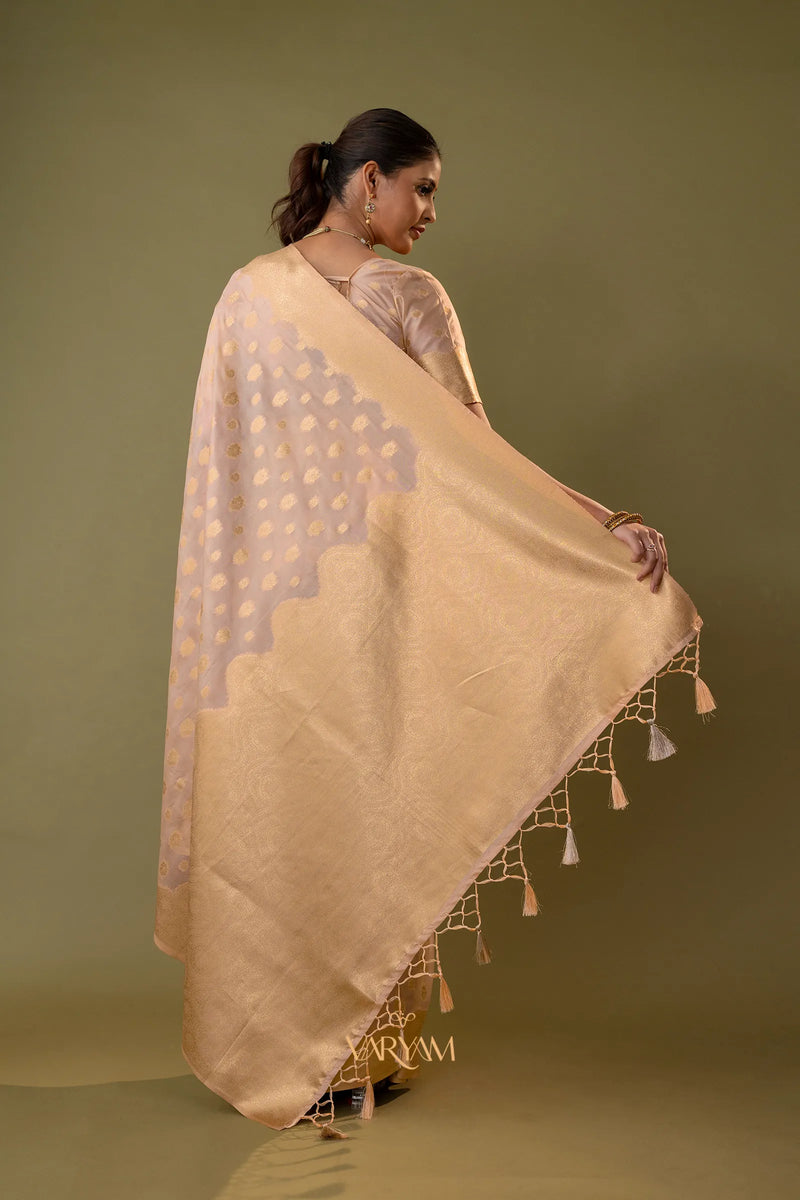 Fendi Soft Purple Silk Saree