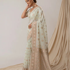 Vasudha Pastel Green Saree