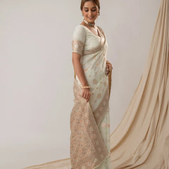 Vasudha Pastel Green Saree