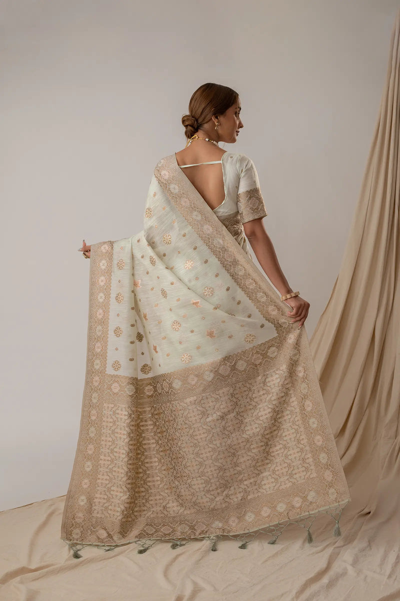 Vasudha Pastel Green Saree
