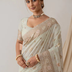 Vasudha Pastel Green Saree
