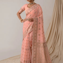 Vasudha Pastel Pink Saree