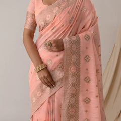 Vasudha Pastel Pink Saree