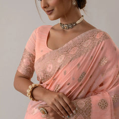 Vasudha Pastel Pink Saree