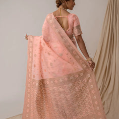 Vasudha Pastel Pink Saree