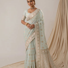 Vasudha Pastel Blue Saree