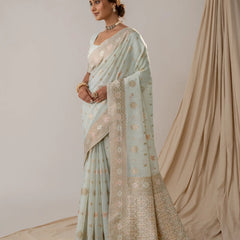 Vasudha Pastel Blue Saree