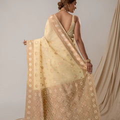 Chhaya Butter Yellow Saree