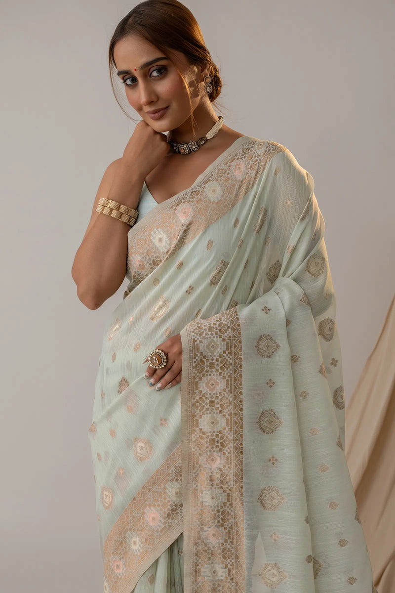 Chhaya Soft Blue Saree