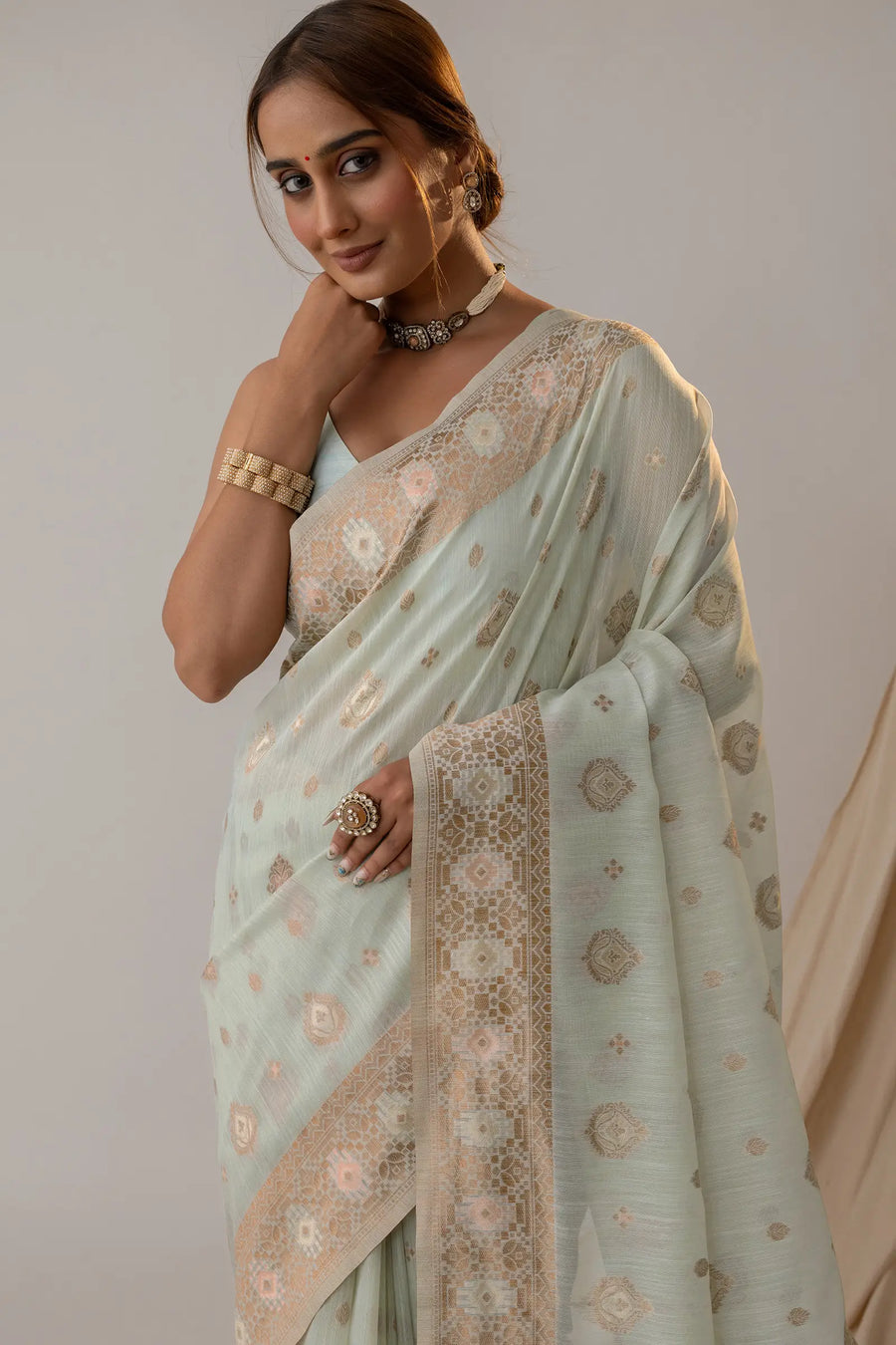Chhaya Soft Blue Saree