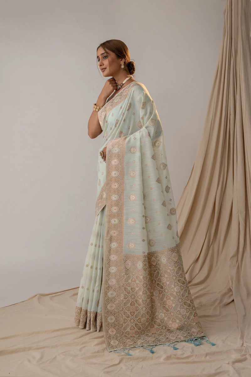Chhaya Soft Blue Saree