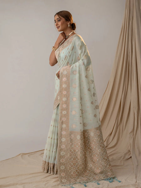 Chhaya Soft Blue Saree